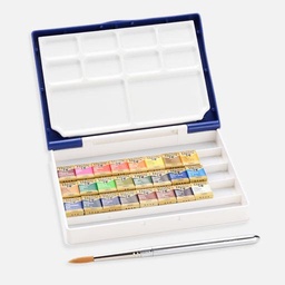 [HOLBEIN PN697] HOLBEIN Artist Watercolor 1/2 Pan Palm Box Set x 24