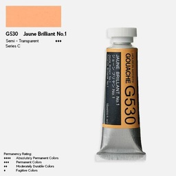 [HOLBEIN G530] HOLBEIN Artist Gouache 15ml Jaune Brillant 1