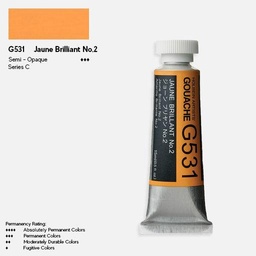 [HOLBEIN G531] HOLBEIN Artist Gouache 15ml Jaune Brillant 2