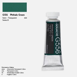 [HOLBEIN G556] HOLBEIN Artist Gouache 15ml Phthalo Green