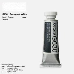 [HOLBEIN G630] HOLBEIN Artist Gouache 15ml Permanent White