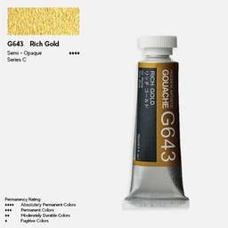 [HOLBEIN G643] HOLBEIN Artist Gouache 15ml Rich Gold