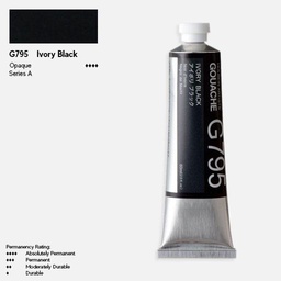[HOLBEIN G795] HOLBEIN Artist Gouache 60ml Ivory Black
