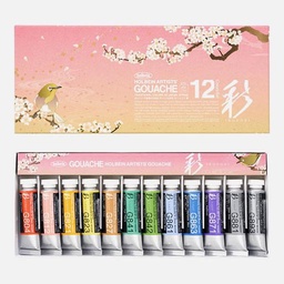 [HOLBEIN G751] HOLBEIN Irodori Artist Gouache 15ml Spring Set x 12