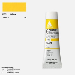 [HOLBEIN D031] HOLBEIN Acrylic Gouache 20ml Yellow