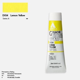 [HOLBEIN D034] HOLBEIN Acrylic Gouache 20ml Lemon Yellow