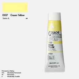 [HOLBEIN D037] HOLBEIN Acrylic Gouache 20ml Cream Yellow
