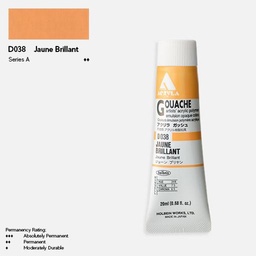 [HOLBEIN D038] HOLBEIN Acrylic Gouache 20ml Jaune Brilliant