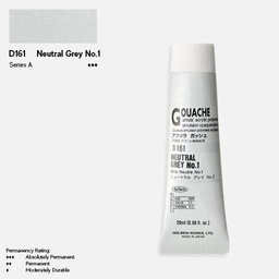 [HOLBEIN D161] HOLBEIN Acrylic Gouache 20ml Neutral Grey #1