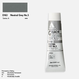 [HOLBEIN D163] HOLBEIN Acrylic Gouache 20ml Neutral Grey #3