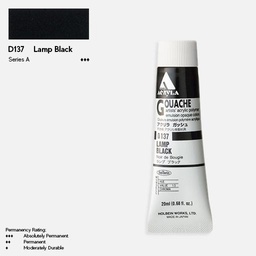 [HOLBEIN D137] HOLBEIN Acrylic Gouache 20ml Lamp Black