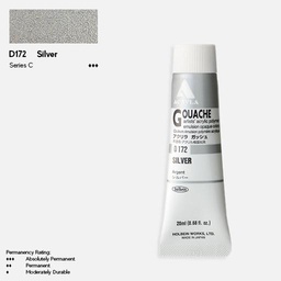 [HOLBEIN D172] HOLBEIN Acrylic Gouache 20ml Silver