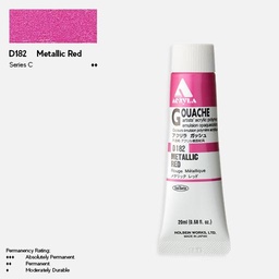 [HOLBEIN D182] HOLBEIN Acrylic Gouache 20ml Metallic Red