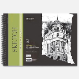 [MAYART MA00026] MAYART Sketch Paper Spiral Pad 165gsm A3 x 20