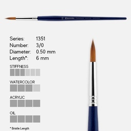 [ESCODA 213513/00] ESCODA Chronos Mix Sable/Synthetic Round Brush 3/0