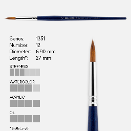 [ESCODA 213511200] ESCODA Chronos Mix Sable/Synthetic Round Brush 12