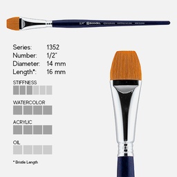 [ESCODA 213521200] ESCODA Chronos Mix Synthetic Toray Bright Brush 1/2"