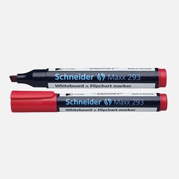 [SCHNEIDER 129302] SCHNEIDER Maxx 293 Whiteboard & Flipchart Marker Chisel Tip Red