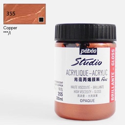 [PEBEO 839355] PEBEO Studio Gloss Acrylic 300ml Iridescent Copper