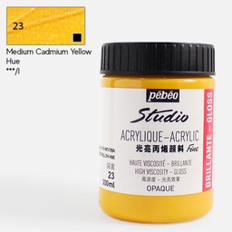 [PEBEO 839023] PEBEO Studio Gloss Acrylic 300ml Medium Cadmium Yellow Hue