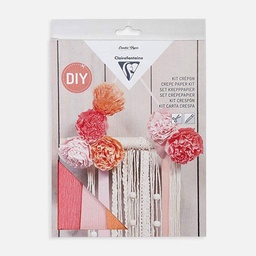 [CLAIREFONTAINE 97706] CLAIREFONTAINE Crepe Paper Macrame Flowers 160gsm