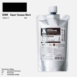 [HOLBEIN D309] HOLBEIN Acrylic Gouache 300ml Super Opaque Black