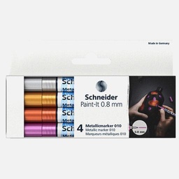 [SCHNEIDER ML01011501] SCHNEIDER Paint-It Metallic Marker 0.8mm Set 1 x 4