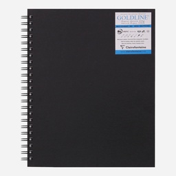 [CLAIREFONTAINE 960084] CLAIREFONTAINE Goldline White Sketch Paper Hardcover Spiral Book 250gsm 9” x 12” x 40