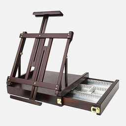 [MEEDEN AFB-6066-YPS] MEEDEN Beechwood Stained Walnut H-Frame Table Box Easel