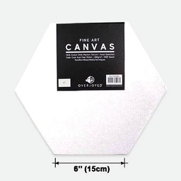 [OVJ A6006] OVJ Cotton Canvas Board 280gsm Hexagon 6”