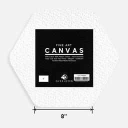 [OVJ A6008] OVJ Cotton Canvas Board 280gsm Hexagon 8”
