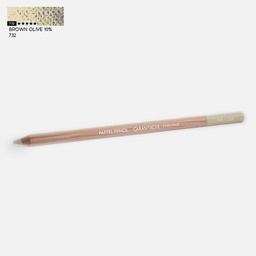 [CARAN D'ACHE 0788.732] CARAN D'ACHE Pastel Pencil Brown Olive 10%