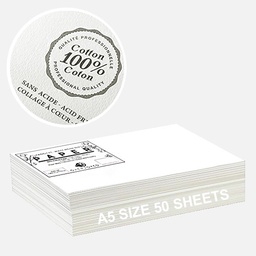 [OVJ 9551004012113] OVJ Hollandse 100% Cotton Watercolor Paper 300gsm Cold Press A5 x 50