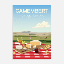 [CLAIREFONTAINE 436608] CLAIREFONTAINE France Camenbert Lined Notebook 90gsm A5 x 48