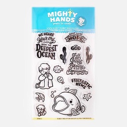 [MIGHTY HANDS ST152] MIGHTY HANDS Clear Stamp 4” x 6” Jonah