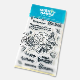 [MIGHTY HANDS ST154] MIGHTY HANDS Clear Stamp 4” x 6” Flourish
