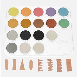 [PANPASTEL 8030817-0] PANPASTEL Artist Pastel Metallics, Pearlescents & Mediums & Palette Tray & Sofft Set x 17