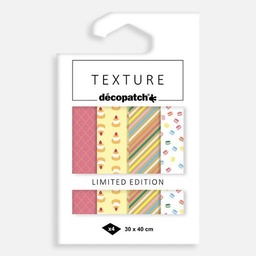 [DECOPATCH TD872] DECOPATCH Texture Foil Effect Paper 30cm x 40cm x 4 Gourmet Boudoir