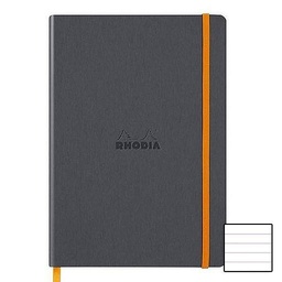 [RHODIA 117385] RHODIA Softcover Lined Notebook 90gsm A5 x 80 Titanium