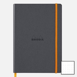 [RHODIA 117479] RHODIA Softcover Dot Notebook 90gsm A5 x 80 Titanium