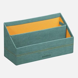 [RHODIA 194611C] RHODIA Leather Letter Holder Aqua