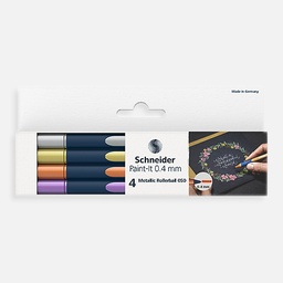 [SCHNEIDER ML05011501] SCHNEIDER Paint-It Metallic Roller Pen Set x 4