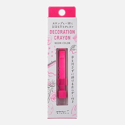 [MIDORI 38103006] MIDORI Decoration Crayon Neon Pink