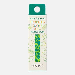 [MIDORI 38116006] MIDORI Decoration Crayon Refill Yellow-Green x Green