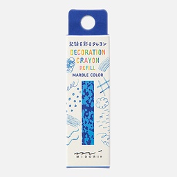[MIDORI 38117006] MIDORI Decoration Crayon Refill Light Blue x Blue