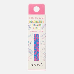 [MIDORI 38118006] MIDORI Decoration Crayon Refill Pink x Light Blue