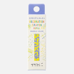 [MIDORI 38119006] MIDORI Decoration Crayon Refill Yellow-Green x Purple