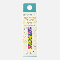 [MIDORI 38122006] MIDORI Decoration Crayon Refill Rainbow