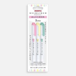 [ZEBRA WKT7-3C-N] ZEBRA Mildliner Highlighter Set x 3