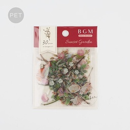 [BGM BS-PF005] BGM Deco Sticker Decoration Red Sunset Garden